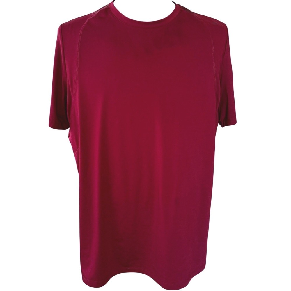 Zyia Active Performance T Shirt Mens XL Maroon Excellent Mesh Back Reflective